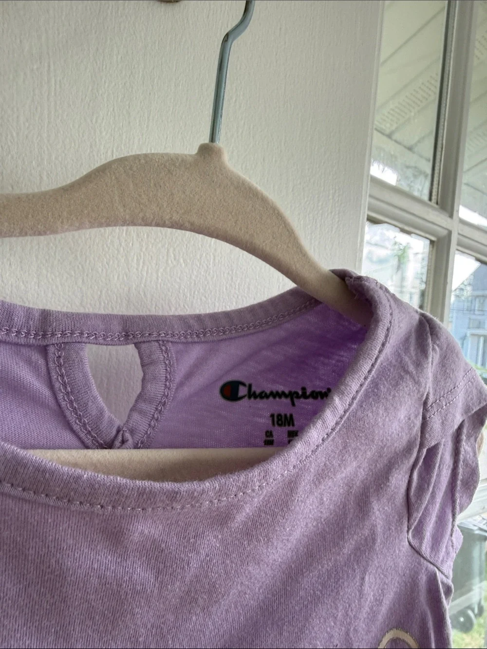 Champion Toddler Girl's Lavender Tee with Pastel Rainbow Skirt 18M